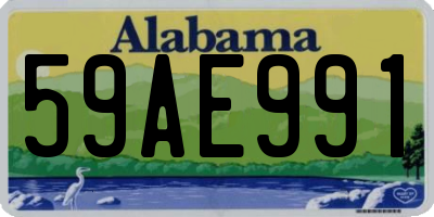 AL license plate 59AE991