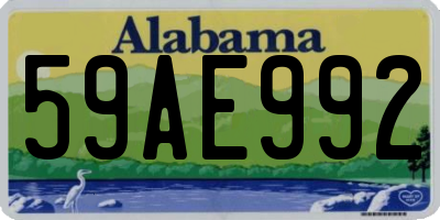 AL license plate 59AE992