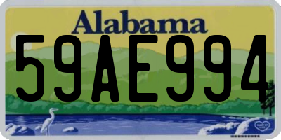 AL license plate 59AE994