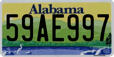 AL license plate 59AE997