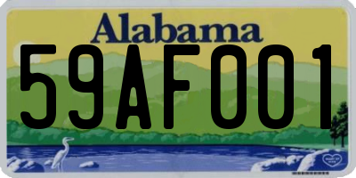 AL license plate 59AF001