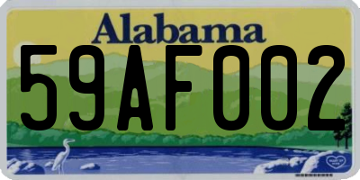 AL license plate 59AF002