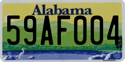 AL license plate 59AF004