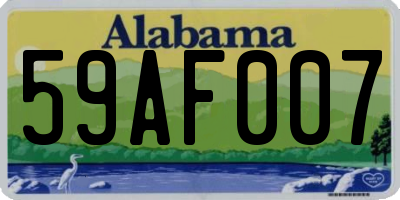 AL license plate 59AF007
