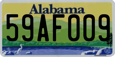 AL license plate 59AF009