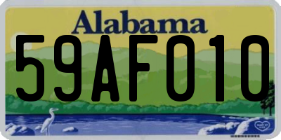 AL license plate 59AF010