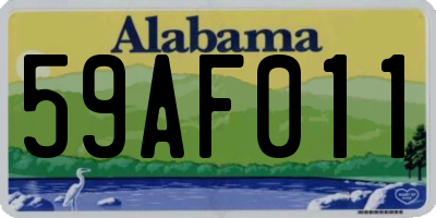 AL license plate 59AF011