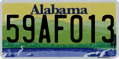 AL license plate 59AF013