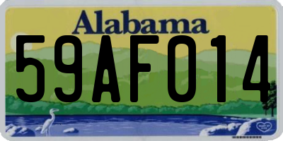 AL license plate 59AF014