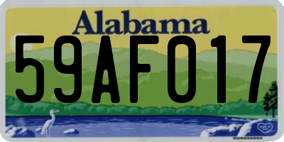 AL license plate 59AF017