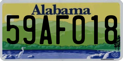 AL license plate 59AF018