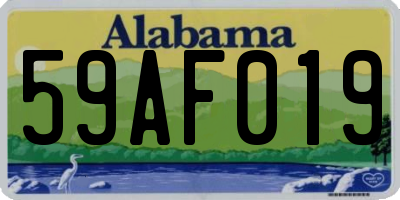 AL license plate 59AF019