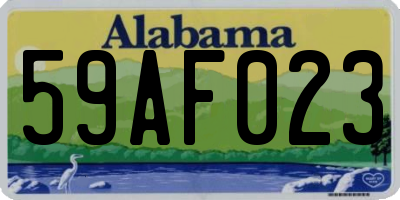 AL license plate 59AF023