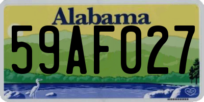 AL license plate 59AF027