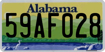 AL license plate 59AF028