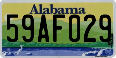 AL license plate 59AF029