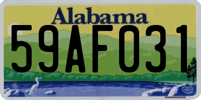 AL license plate 59AF031