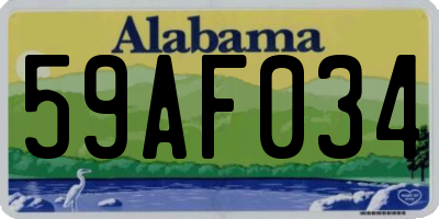 AL license plate 59AF034