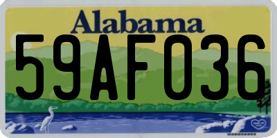 AL license plate 59AF036
