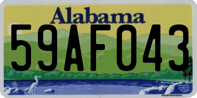 AL license plate 59AF043