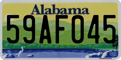 AL license plate 59AF045