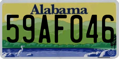 AL license plate 59AF046