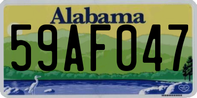 AL license plate 59AF047