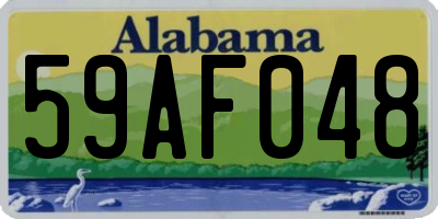 AL license plate 59AF048