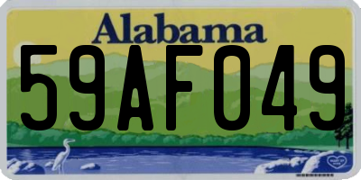 AL license plate 59AF049