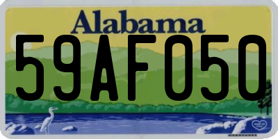 AL license plate 59AF050