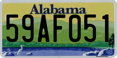 AL license plate 59AF051