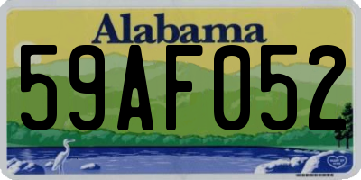 AL license plate 59AF052
