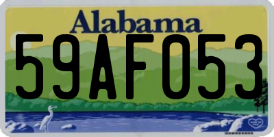 AL license plate 59AF053