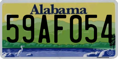 AL license plate 59AF054
