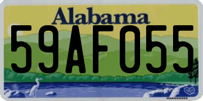 AL license plate 59AF055