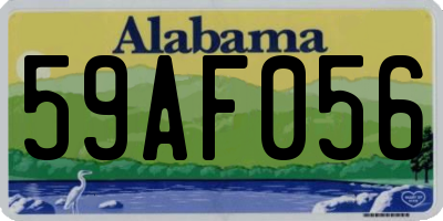 AL license plate 59AF056