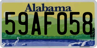 AL license plate 59AF058