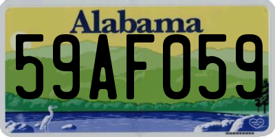 AL license plate 59AF059