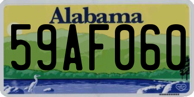 AL license plate 59AF060
