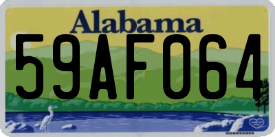 AL license plate 59AF064