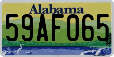 AL license plate 59AF065