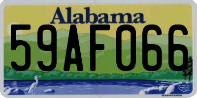 AL license plate 59AF066