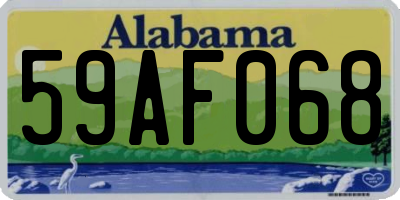 AL license plate 59AF068