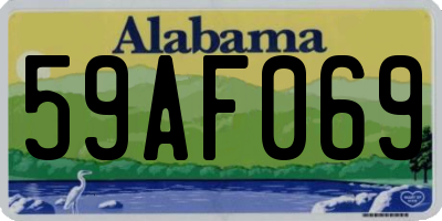 AL license plate 59AF069