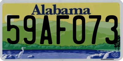AL license plate 59AF073