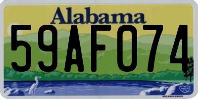 AL license plate 59AF074