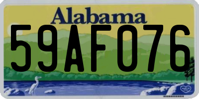 AL license plate 59AF076