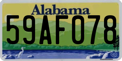 AL license plate 59AF078