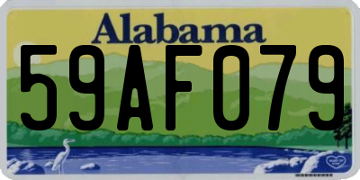 AL license plate 59AF079