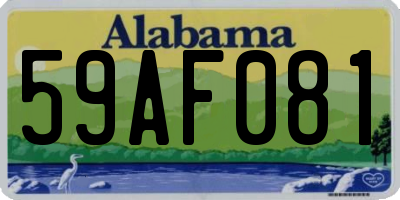 AL license plate 59AF081